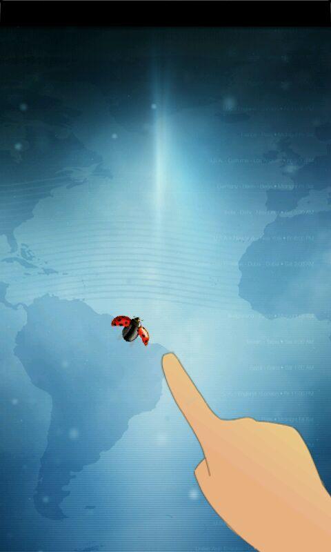 touch the ladybug to locate the crack